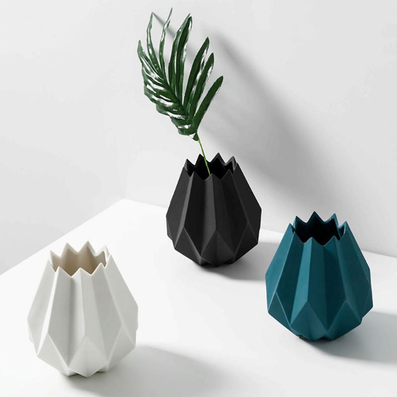 Kreativna Origami Vaza Keramička Mala Posuda Za Žardinjere Dekoracija Stolne Vaze Za Kućni Ured