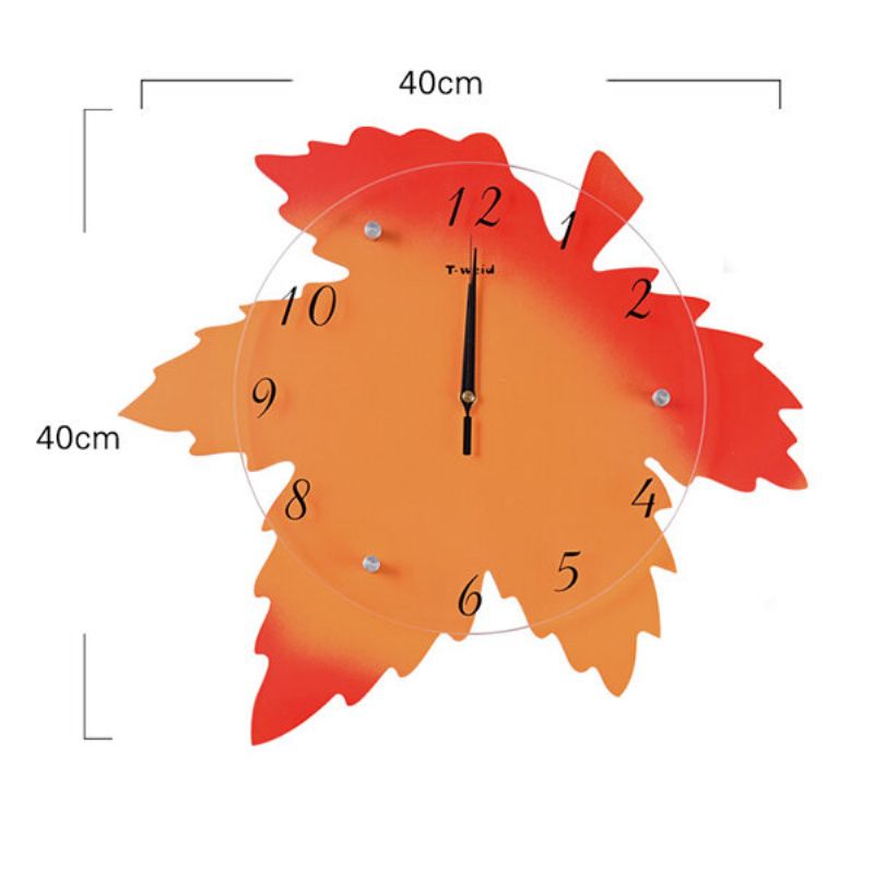 Kreativni 3d Zidni Satovi Oblik Lišća Sat Za Dnevnu Sobu Uređenje Doma