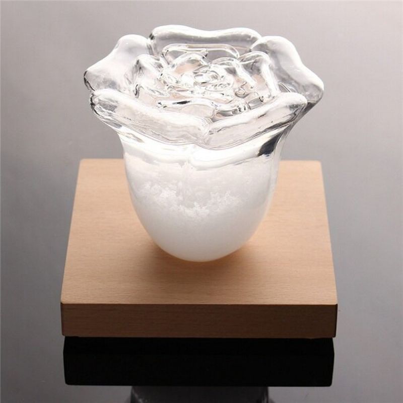 Kreativni Oblik Ruže Storm Glass Roman Vremenska Prognoza Uređenje Doma