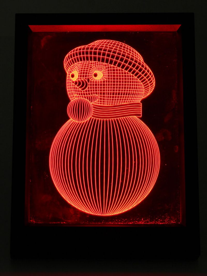 Led 3d Božić Šareni Okvir Za Fotografije Noćna Svjetla Stolna Lampa Božićni Dekor