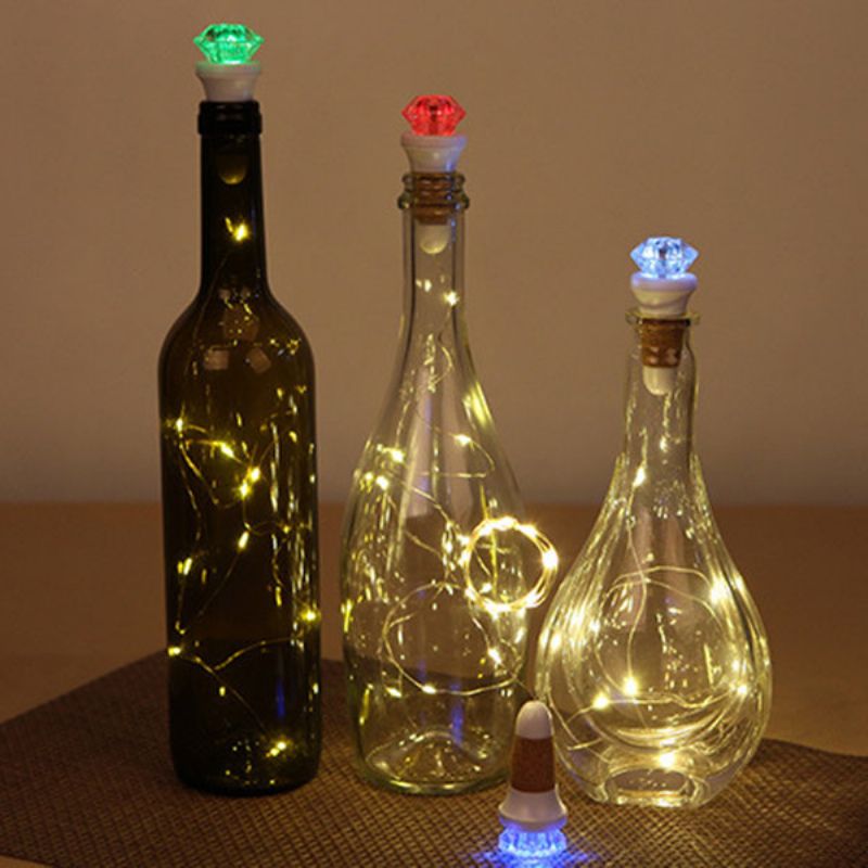 Led String Light Bar Punjiva Svjetleća Navlaka Za Bocu Atmosferska Plutena Svjetiljka U Obliku Dijamanta