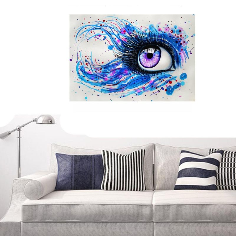 Multicolored Eye Paint By Numbers Kit Umjetnička Slika Na Platnu Uređenje Doma Za Dnevnu Sobu