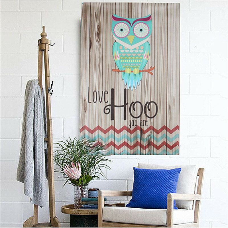 Neuokvireni Otisak Na Platnu Home Decor Love Hoo Owl Zidna Umjetnička Slika Dekoracija Slike