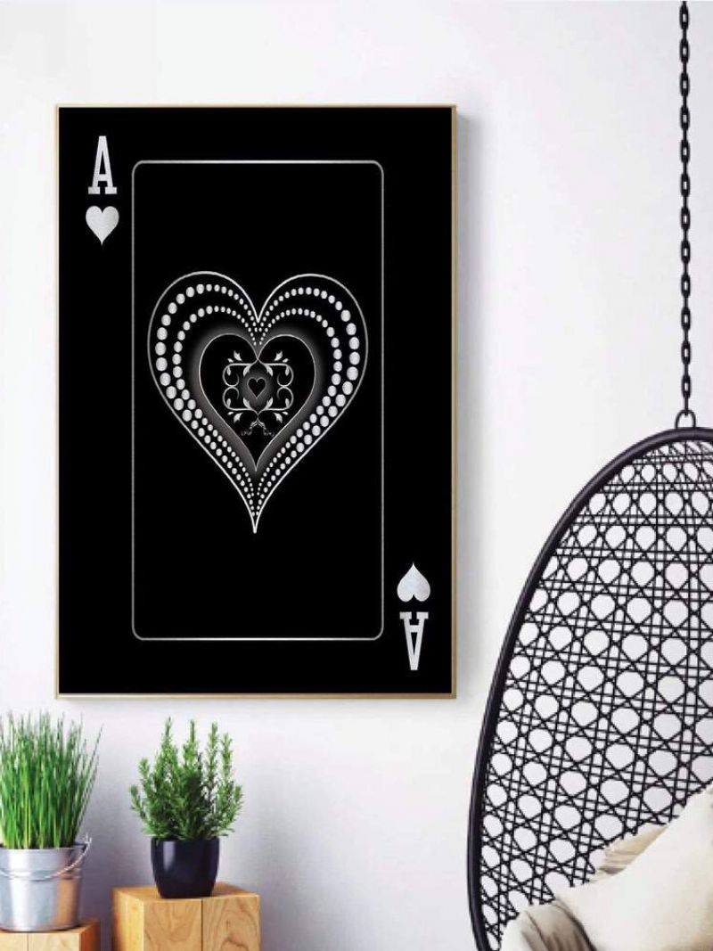 Poker Ace Uzorak Na Platnu Slika Bez Okvira Zidna Umjetnost Na Uređenje Doma Za Dnevnu Sobu