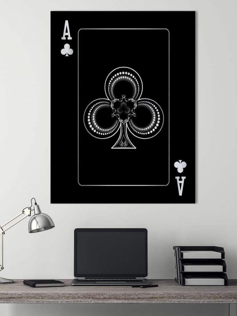 Poker Ace Uzorak Na Platnu Slika Bez Okvira Zidna Umjetnost Na Uređenje Doma Za Dnevnu Sobu