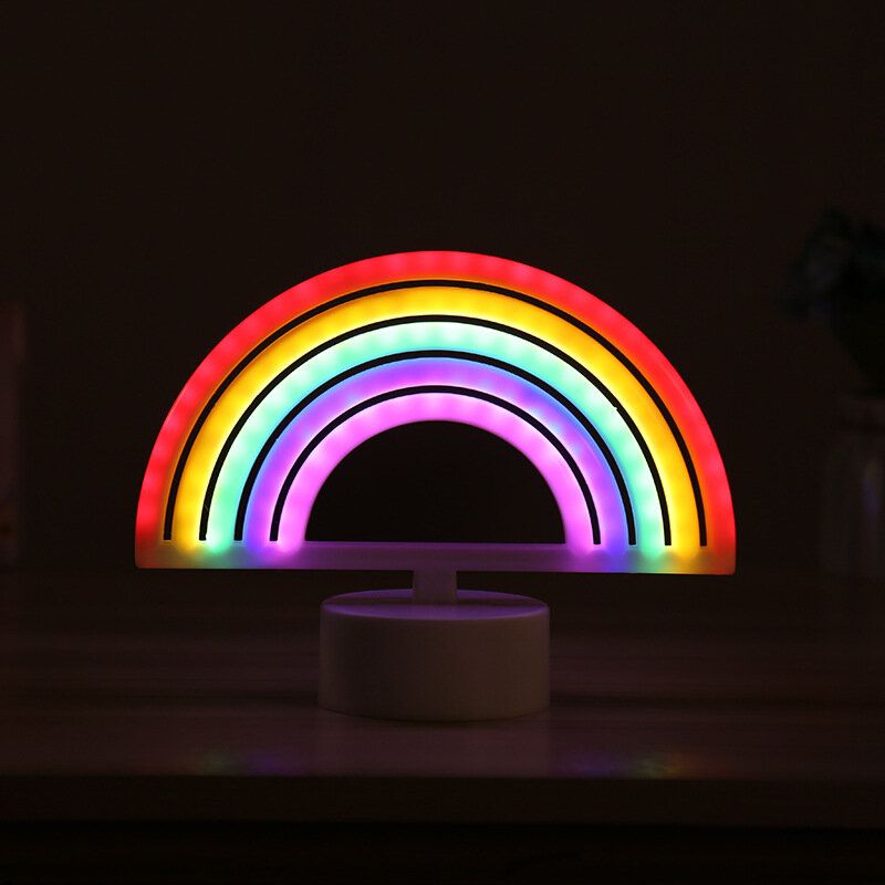 Rainbow Led Neonski Svjetlosni Znak Blagdanska Božićna Zabava Dekoracije Vjenčanja Dječja Soba Kućni Dekor