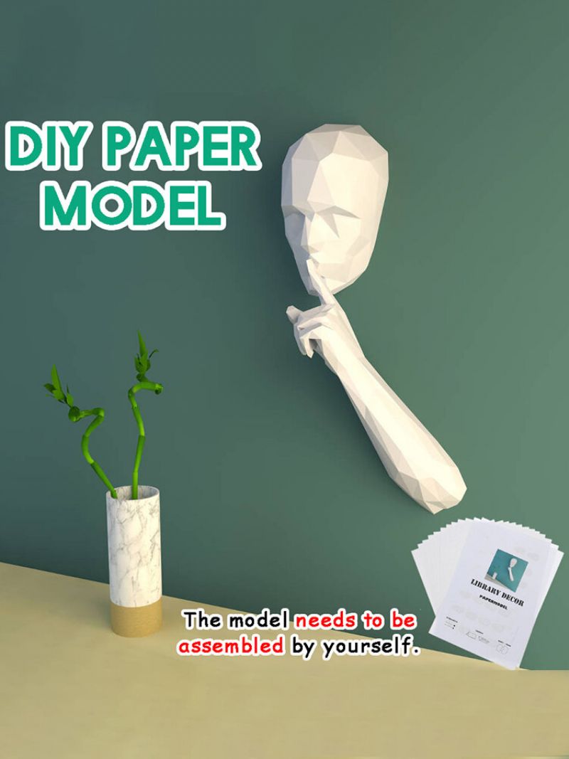 Ručno Izrađeni Diy The Silent Person 3d Model Od Papira Dekoracija Doma Dnevni Boravak Uredski Dekor Diy Od Puzzle Edukativne Dječje Igračke Poklon
