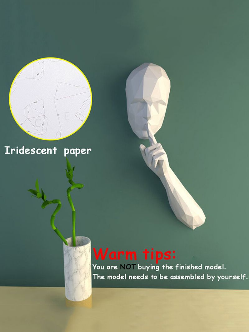 Ručno Izrađeni Diy The Silent Person 3d Model Od Papira Dekoracija Doma Dnevni Boravak Uredski Dekor Diy Od Puzzle Edukativne Dječje Igračke Poklon