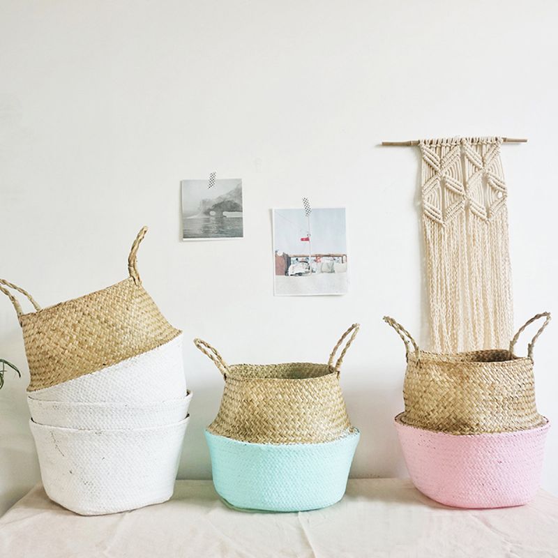 Seagrass Belly Storage Basket Torba Za Kupnju Kutija Organizator Posuda Za Biljke