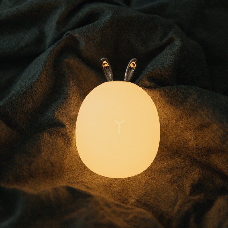 Slatka Led Noćna Lampa U Stilu Jelenskog Zeca 3d Silikonska Usb Za Ublažavanje Stresa Novost