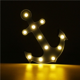 Slatka Led Noćna Svjetiljka Sa Sidrom Zidna Baterijska Lampa Dekoracija Za Dječju Spavaću Sobu