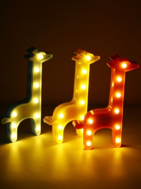 Slatka Žirafa Led Noćna Svjetiljka Zidna Baterijska Lampa Dekoracija Za Dječju Spavaću Sobu