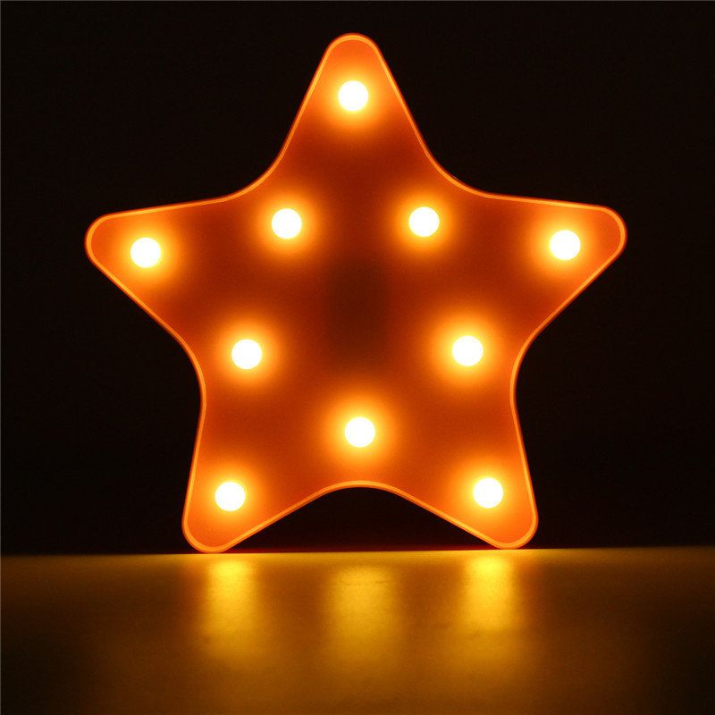 Slatka Zvjezdana Led Noćna Svjetiljka Zidna Baterijska Lampa Dekoracija Za Dječju Spavaću Sobu