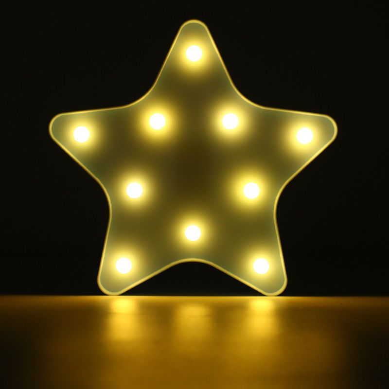 Slatka Zvjezdana Led Noćna Svjetiljka Zidna Baterijska Lampa Dekoracija Za Dječju Spavaću Sobu