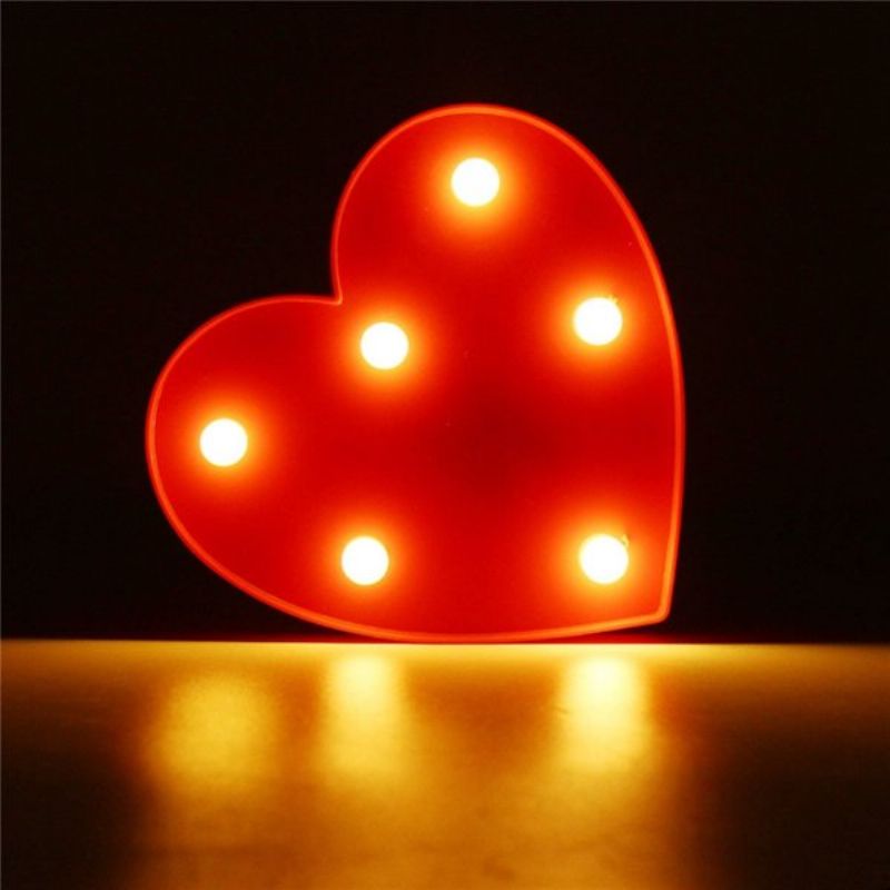 Slatko Srce Led Noćno Svjetlo Zidna Baterijska Lampa Uređenje Doma Za Dječju Spavaću Sobu