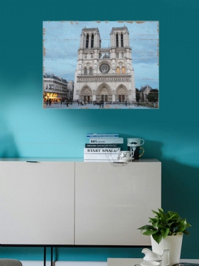 Slika Za Ukrašavanje Drvenih Tanjura Zgrada Pariza Viseća Za Uređenje Doma