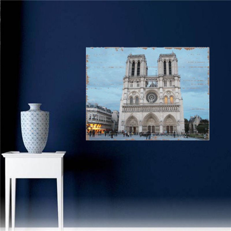 Slika Za Ukrašavanje Drvenih Tanjura Zgrada Pariza Viseća Za Uređenje Doma