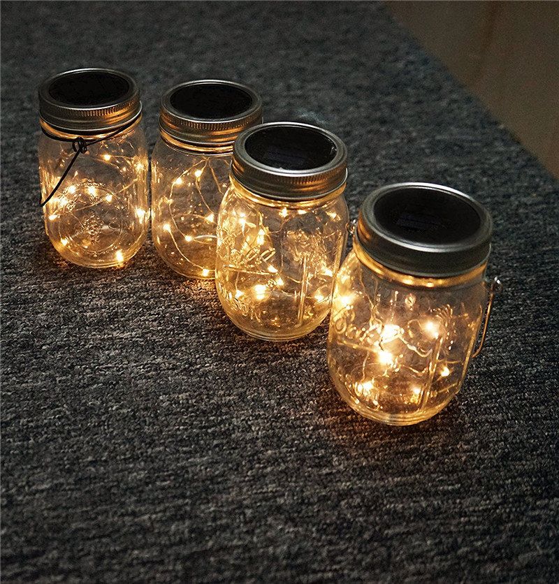 Solarna 2m 20leds Mason Jar Lid Fairy String Light Žičana Svjetiljka Za Uređenje Vrta