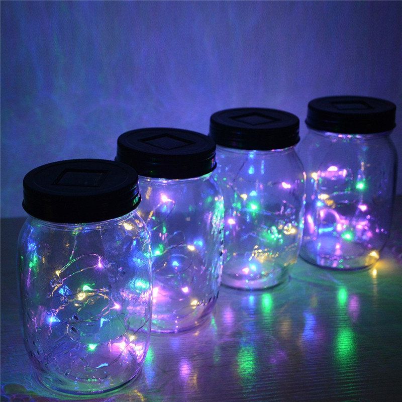 Solarna 2m 20leds Mason Jar Lid Fairy String Light Žičana Svjetiljka Za Uređenje Vrta