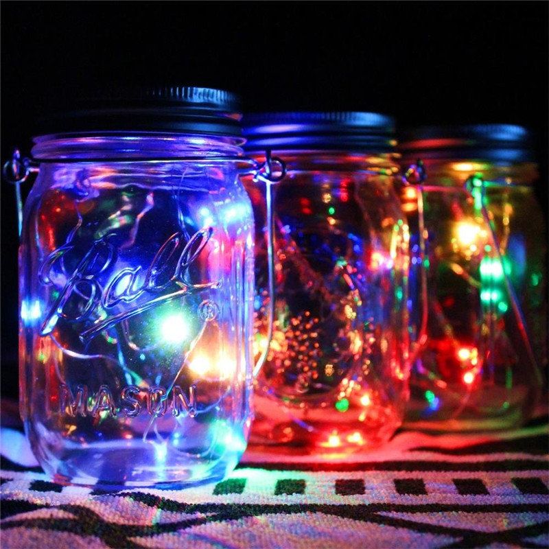 Solarna 2m 20leds Mason Jar Lid Fairy String Light Žičana Svjetiljka Za Uređenje Vrta