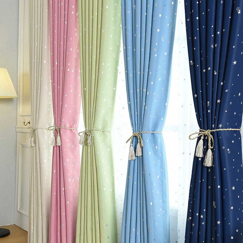 Star Hot Silver Curtain Višebojne Zavjese Za Hotelski Inženjering Dnevni Boravak Spavaća Soba Visokokvalitetna Flanelska Zavjesa