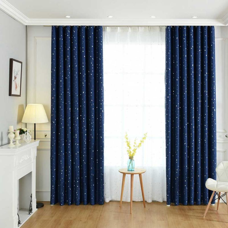 Star Hot Silver Curtain Višebojne Zavjese Za Hotelski Inženjering Dnevni Boravak Spavaća Soba Visokokvalitetna Flanelska Zavjesa