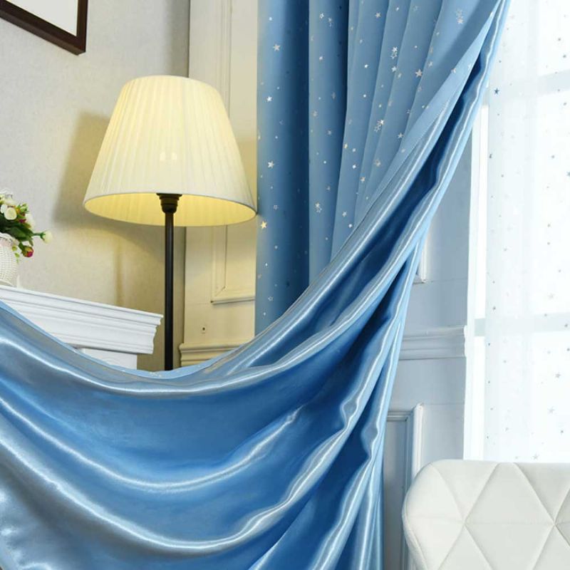 Star Hot Silver Curtain Višebojne Zavjese Za Hotelski Inženjering Dnevni Boravak Spavaća Soba Visokokvalitetna Flanelska Zavjesa