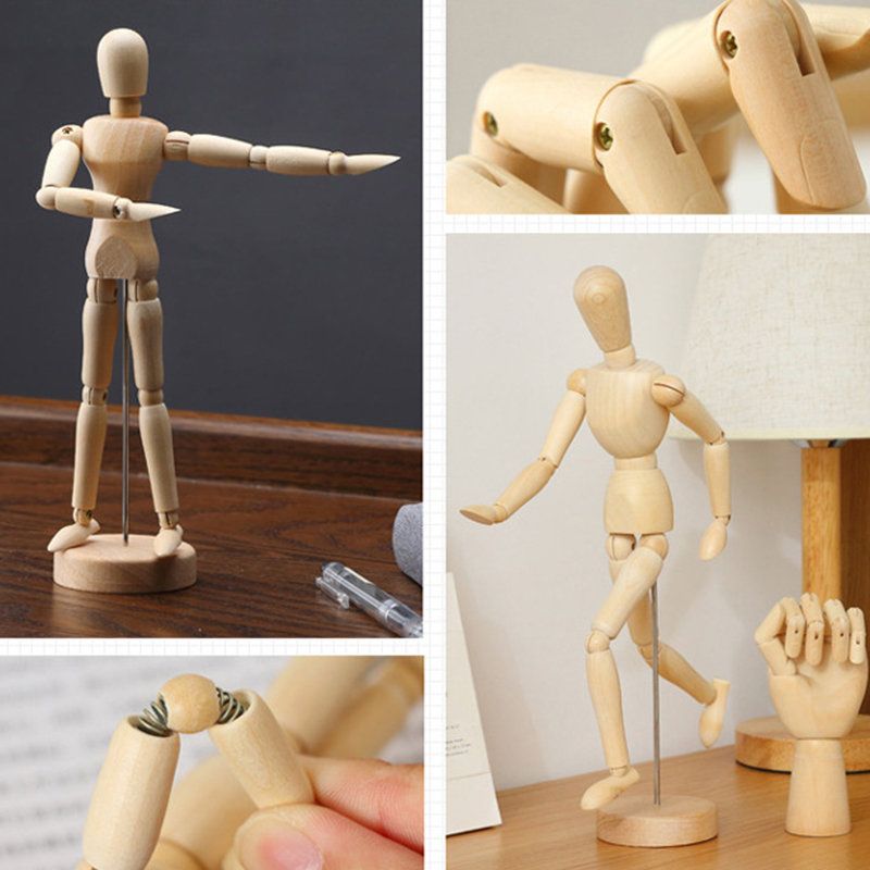 Uklonjivi Drveni Model Čovjeka I Ruke