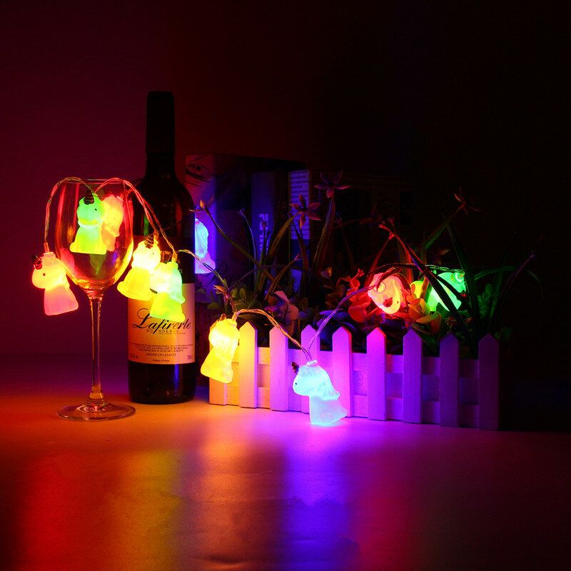 Unutarnje Svjetiljke U Obliku Jednoroga S 10 Led Baterijama 1.8 M Novost Vilinska Svjetiljka Za Božić