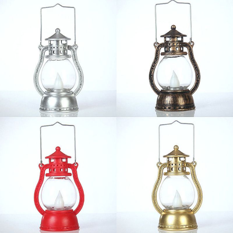 Vintage Stilski Ukras Lanterna Led Svjetiljka S Imitacijom Fitilja Kreativna Barska Dvorišna Novogodišnji