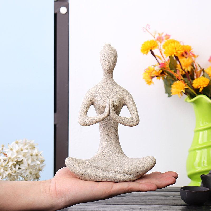 Yoga Lady Ornament Figurica Dom Unutarnji Vanjski Vrt Kip Bude Dekoracija Stola