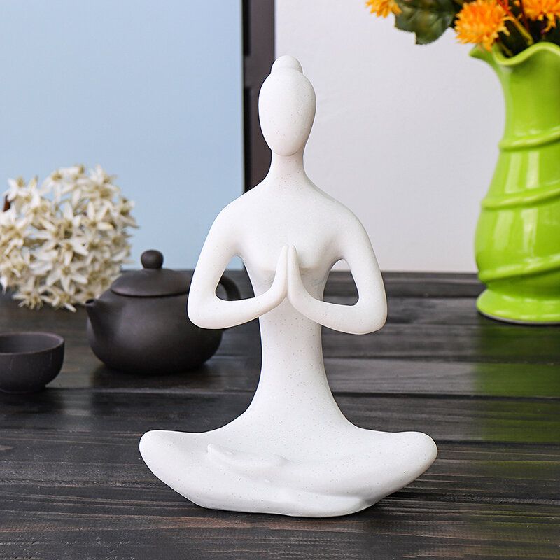 Yoga Lady Ornament Figurica Dom Unutarnji Vanjski Vrt Kip Bude Dekoracija Stola