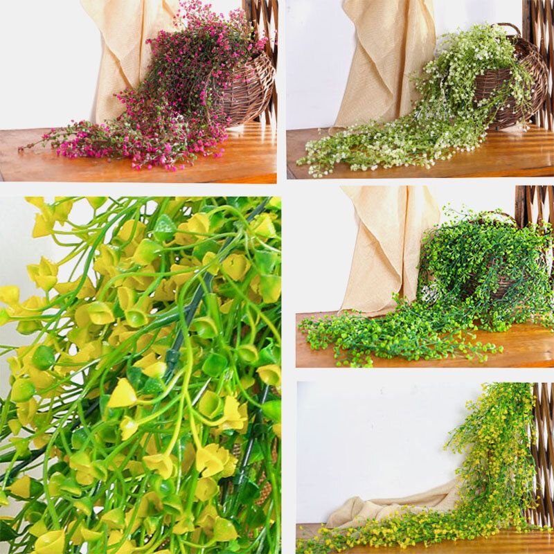 Zelene Biljke Cvjetna Loza Ukrasi Plastična Viseća Košara Cvjetne Cvjetni Zidna Dekoracija