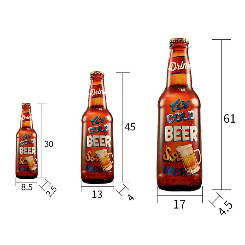 Željezna Boca Piva 3d Viseća Slika Na Zidu Trodimenzionalna Za Dekoraciju Kafića I Restorana Kućna Umjetnička
