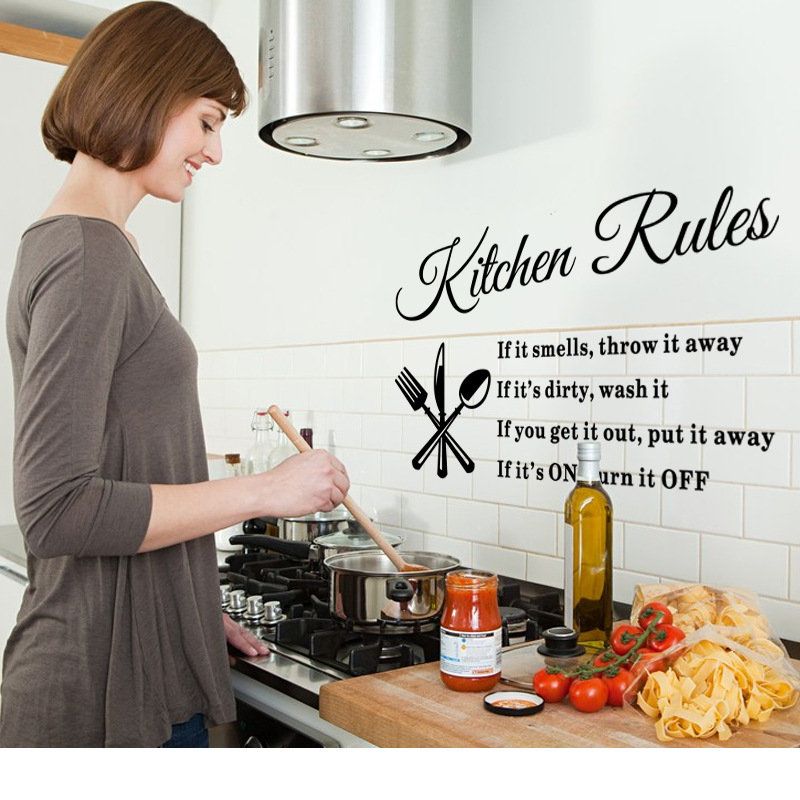 Zidne Naljepnice Za Kuhinjska Pravila Za Kuhinju I Restoran Dekoracija Doma