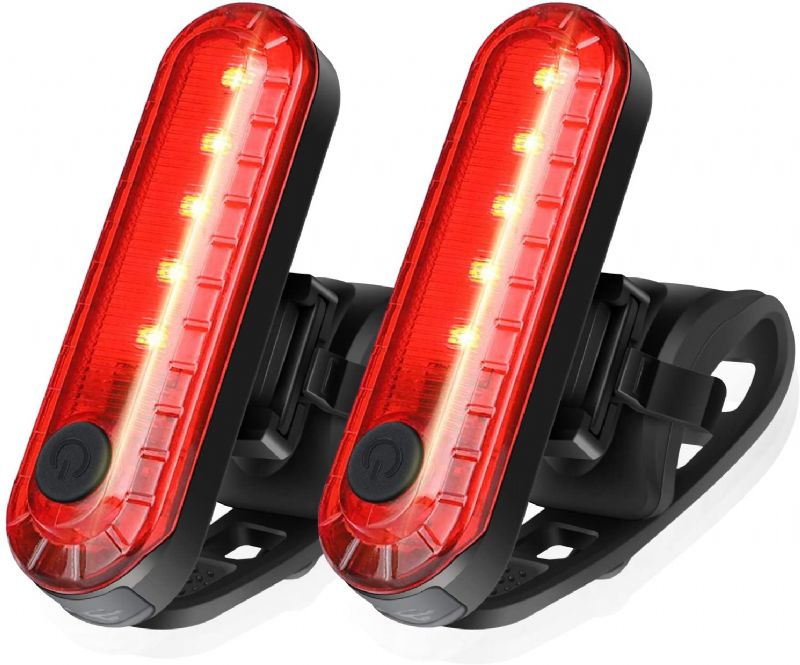 2pcs Usb Punjiva Led Stražnja Svjetla Za Bicikl Sigurnosno Svjetlo Upozorenja Lampa Za Za Brdski Dodaci Za Bicikle Za Sportske