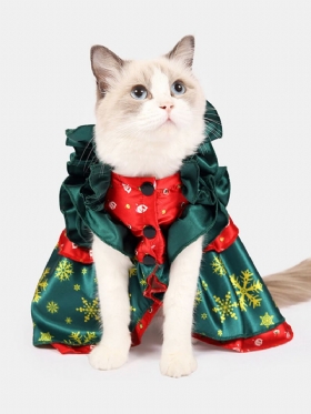 Božićni Ljubimac Transformirana Odjeća Smiješna Mačja Plašt Suknja