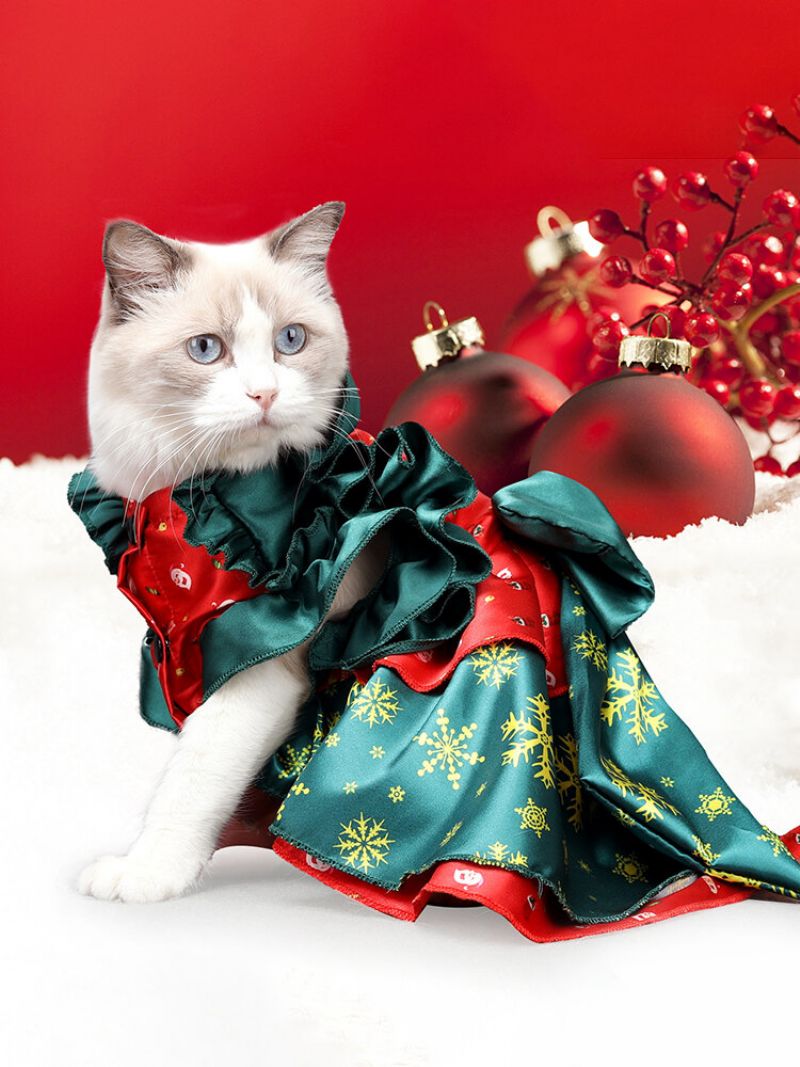 Božićni Ljubimac Transformirana Odjeća Smiješna Mačja Plašt Suknja