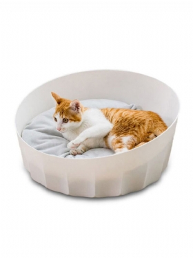 Jordan&judy White Round Pet Cat Nest Sleeping House Bed Periv Mekani Materijal Iz Xiaomi Youpina