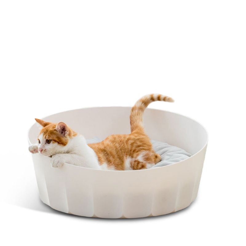 Jordan&judy White Round Pet Cat Nest Sleeping House Bed Periv Mekani Materijal Iz Xiaomi Youpina