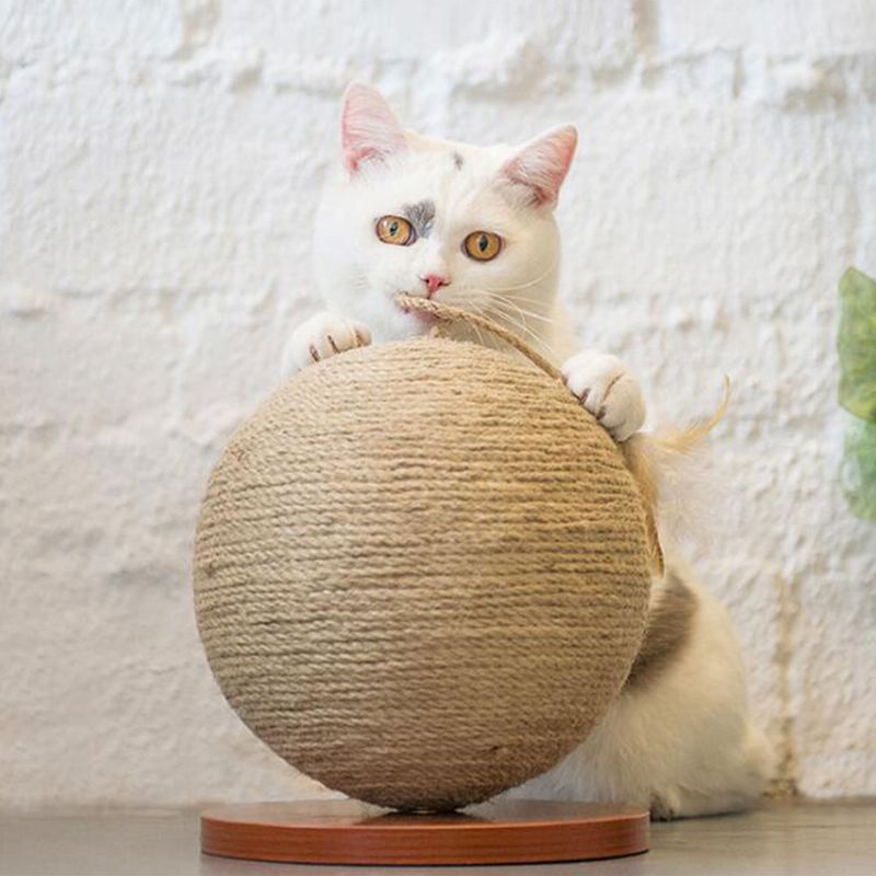 Mačke Lopta Od Konoplje Interaktivna Pletena Prirodna Igračka Za Mačiće Globe Za Igranje Za Kućne Ljubimce Grebalice