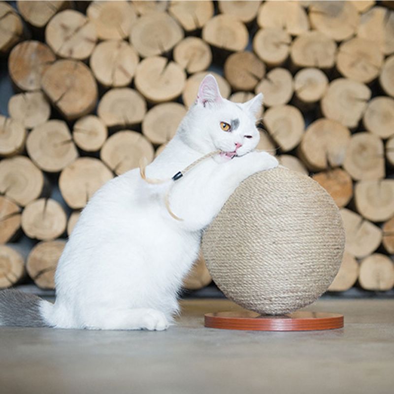 Mačke Lopta Od Konoplje Interaktivna Pletena Prirodna Igračka Za Mačiće Globe Za Igranje Za Kućne Ljubimce Grebalice