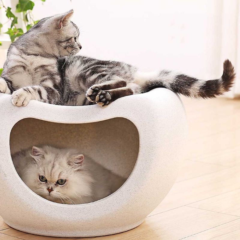 Poluzatvoreni Pijesak Za Mačke Izdržljiv I Praktičan Krevet Za Mačje Pećine Za Kućne Ljubimce