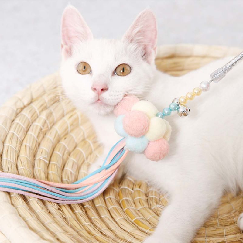 Visokokvalitetni Tassel Fairy Cat-teasing Stick Fun I Prekrasan Štap Za Kućne Ljubimce S Lopticom Otpornom Na Ugrize