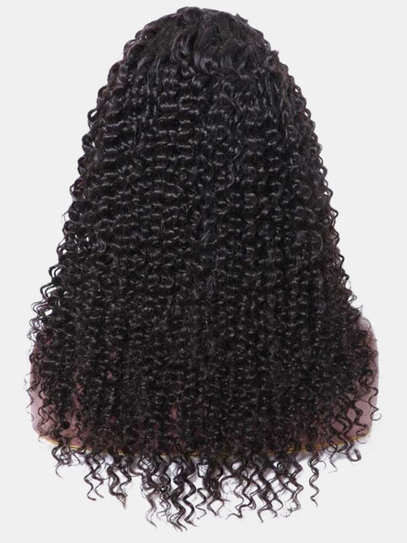 Prirodna Crna Eksplozivna Glava Duga Kovrčava Kosa Sa Srednjim Dijelom Mala Afro Perika