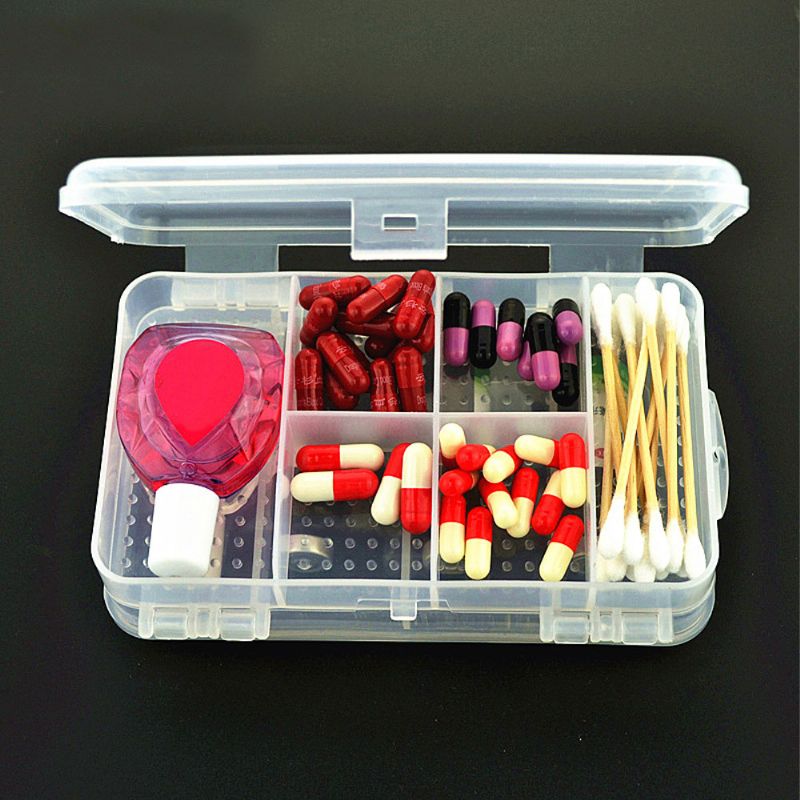 10 Utora Prozirna Kutija Za Tjedne Tablete Sigurna Pp Plastična Za Pohranu Prijenosna Torbica Za Organiziranje Tableta Za Kućnu Upotrebu Na Putovanju
