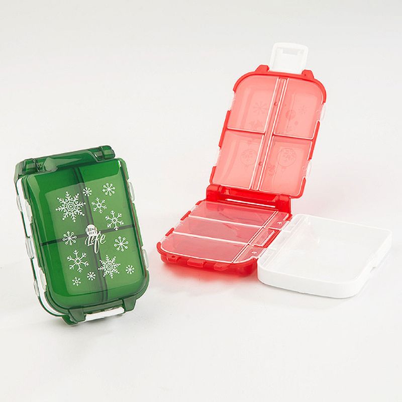 Božićne Kutije Za Pilule 3-slojne 8-mrežne Mini Tjedne Za Pakiranje Od 2 Komada