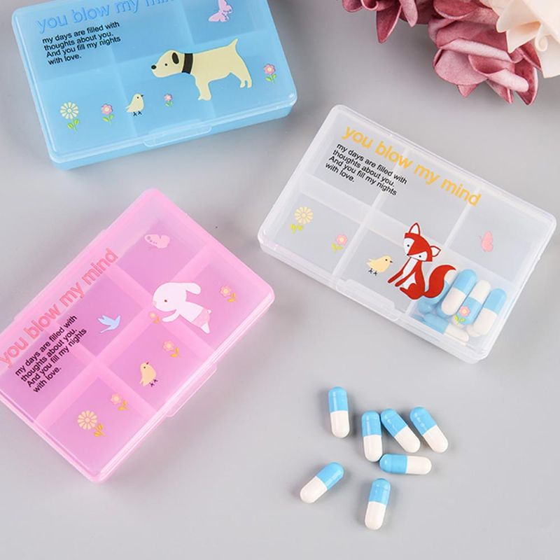 Crtana Kutija Za Tablete Za Djevojčice Slatka Za Pohranu Vitamina