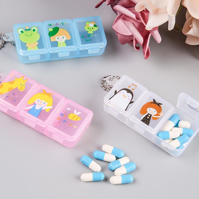 Crtana Kutija Za Tablete Za Djevojčice Slatka Za Pohranu Vitamina