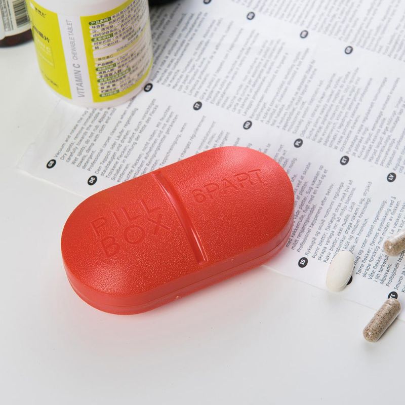 Držač Pilula U Obliku Kapsule Slatka Kutija Za Pilule 6 Puta Dnevno